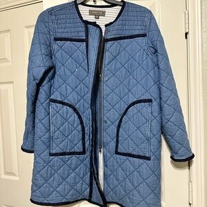 adidas Women's Blue Quilted Puffer Jacket